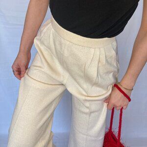 Creme Knit Pants